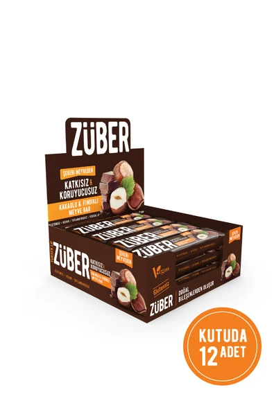 Züber Kakaolu ve Fındıklı Meyve Bar 40gr  X 12 Adet ürün görseli