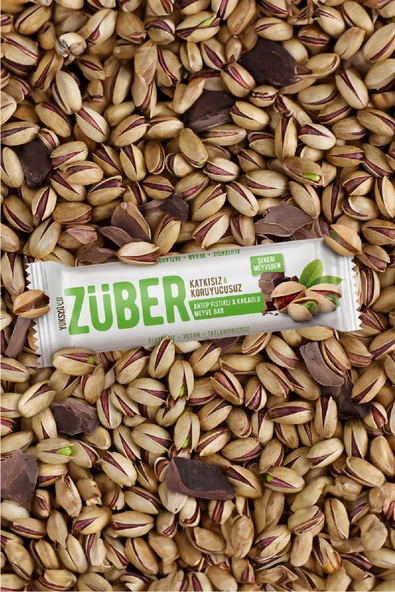 Züber Antep Fıstıklı ve Kakaolu Meyve Bar 40gr  X 12 Adet - Resim 4