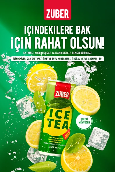 Züber Karma Ice Tea Paketi 250ml X 12 Adet - Resim 3