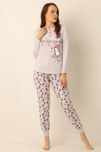 DoReMi Pamuklu Bayan Pijama Takımı - Resim 9