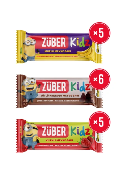 Züber Kidz Meyve Bar Deneme Paketi 25g X 16 Adet ürün görseli