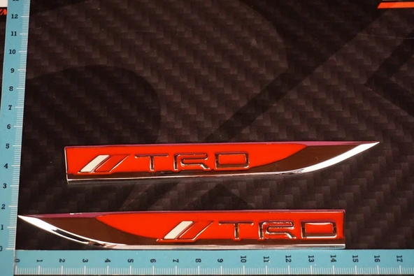 Toyota TRD Racing Development Logo Çamurluk Yanı Krom Metal Bıçak Logo - Resim 3