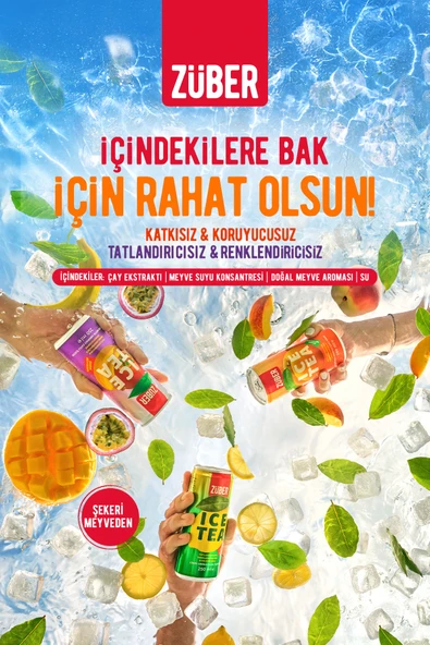 Züber Ice Tea Tropik Meyve 250ml X 12 Adet - Resim 4