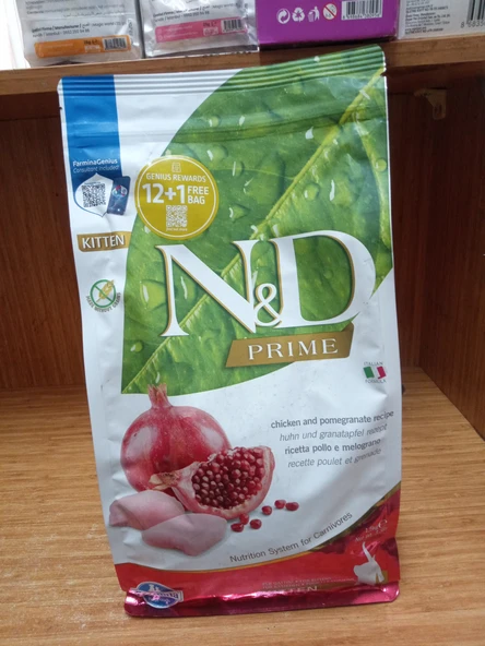 N&D Prime Kitten Tavuk ve Nar Tahılsız Yavru Kedi Mama 1.5 kg ürün görseli