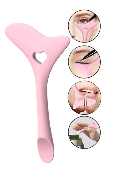 Çok Fonksiyonlu Makyaj Aplikatörü  Rimel Eyeliner Ruj Sürme Aparatı - Maske Krem Spatulası - Resim 3