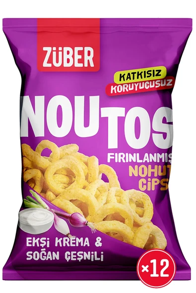 Züber Noutos Nohut Cipsi Ekşi Krema Ve Soğanlı 55 gr X 12 Adet ürün görseli