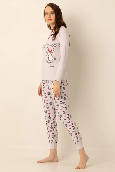 DoReMi Pamuklu Bayan Pijama Takımı - Resim 4