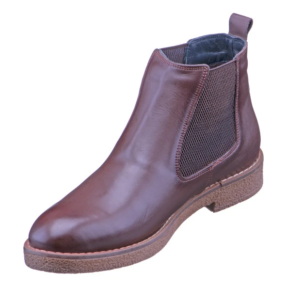 Kahverengi Lastik Detaylı Erkek Chelsea Bot - 4