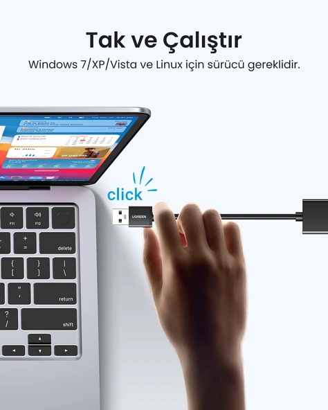 UGREEN USB 3.0/1000Mbps Rj45 Ethernet Adaptörü, 20256 - Resim 5