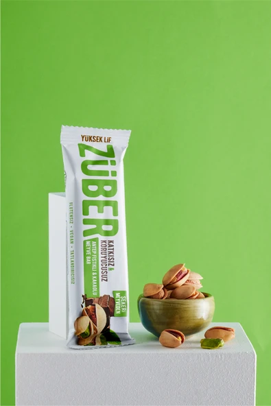 Züber Antep Fıstıklı ve Kakaolu Meyve Bar 40gr  X 12 Adet - Resim 3