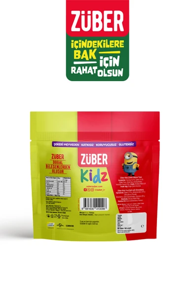 Züber Kidz Çilekli Meyve Topu 42g X 12 Adet - Resim 4