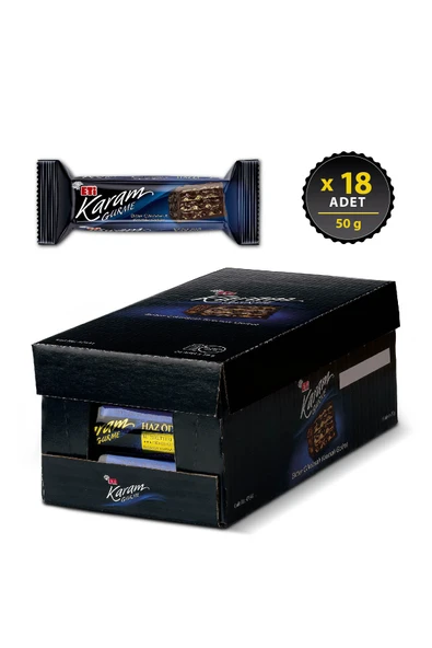 Eti Karam Gurme Bitter Çikolatalı Gofret 50 g x 18 Adet - Resim 2