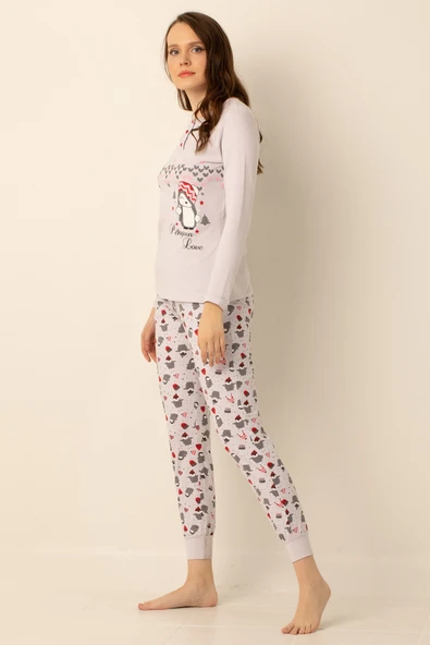 DoReMi Pamuklu Bayan Pijama Takımı - Resim 11