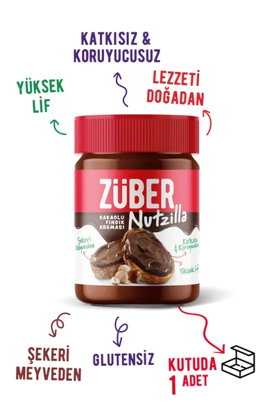 Züber Nutzilla Fındık Kreması Kakaolu 315 G - Resim 2