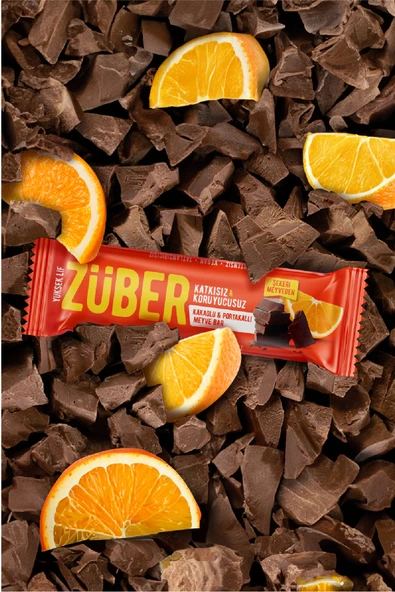 Züber Kakaolu Ve Portakallı Meyve Bar 40 Gr X 12 Adet - Resim 3