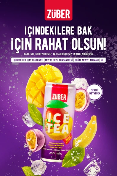 Züber Karma Ice Tea Paketi 250ml X 12 Adet - Resim 4