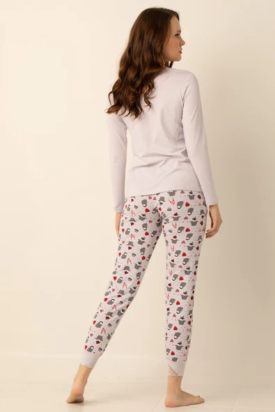 DoReMi Pamuklu Bayan Pijama Takımı - Resim 5