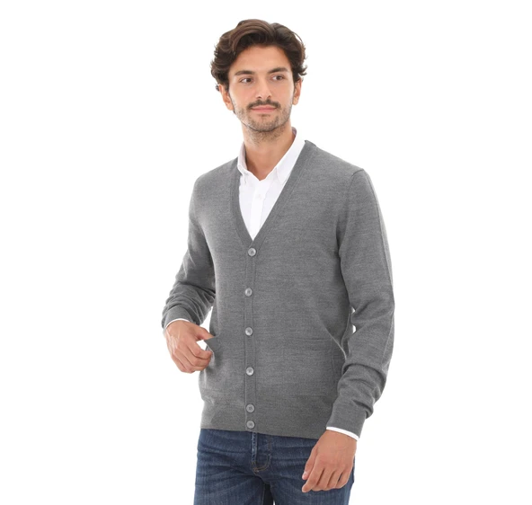 52216 SANFA V YAKA TRİKO CEKET - Resim 10