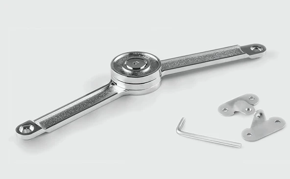 Yavaş Kapanan Dolap Kapak Makası – Alüminyum Çerçeveli Kapaklar İçin (37 mm) - Resim 4