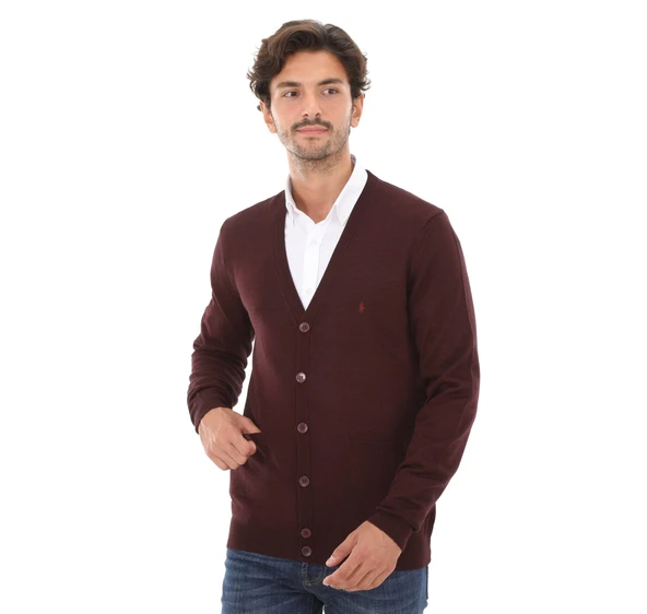 52216 SANFA V YAKA TRİKO CEKET - Resim 8