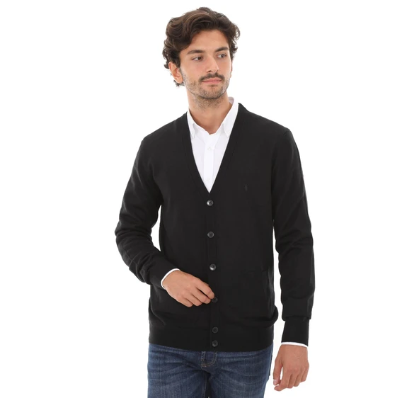 52216 SANFA V YAKA TRİKO CEKET - Resim 4