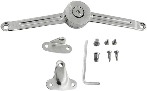 Yavaş Kapanan Dolap Kapak Makası – Alüminyum Çerçeveli Kapaklar İçin (37 mm) - Resim 6