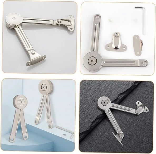 Yavaş Kapanan Dolap Kapak Makası – Alüminyum Çerçeveli Kapaklar İçin (37 mm) ürün görseli