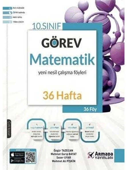 ARMADA 10.SINIF GÖREV MATEMATİK YENİ NESİL ÇALIŞMA FÖYLERİ (36 HAFTA) ürün görseli 1