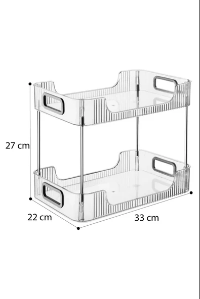 ASVERA 2 Katlı Makyaj ve Düzenleme Kutusu | Çok Amaçlı Organizer | Dayanıklı Plastik Gövde ürün görseli