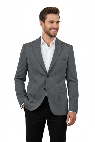 Erkek Tek Spor Ceket Çift Yırtmaçlı BGL-ST04979 - Resim 2