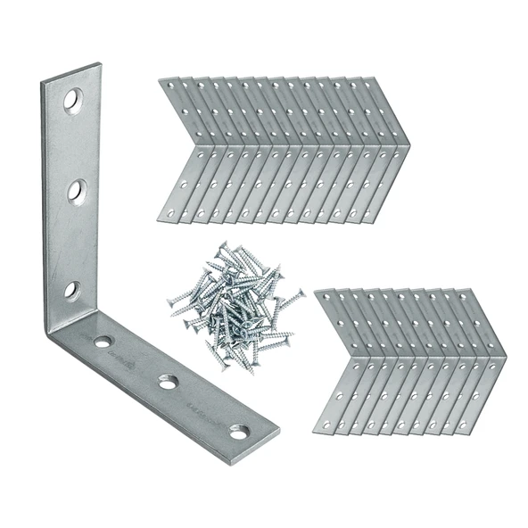 Mobilya Dolap Duvar Sabitleme 25 ADET Metal Köşebent 60x60x15 mm Bağlantı Aparatı L Demiri Gönye ürün görseli