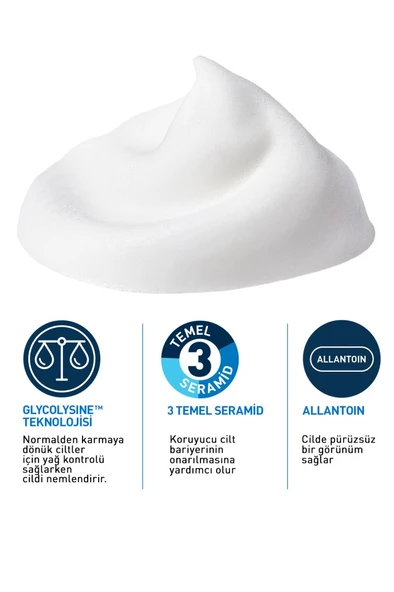 CeraVe Normal, Karma Ve Hassas Ciltler Için Köpük Temizleyici 148ml - Resim 5