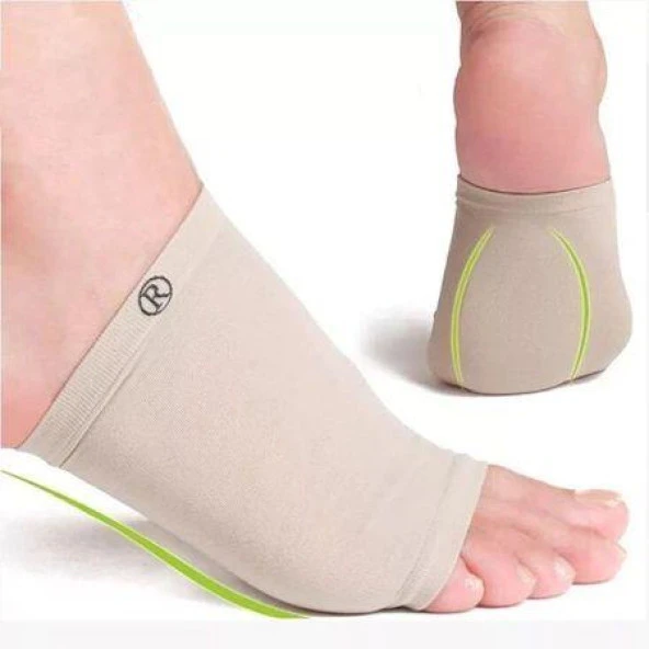 Ark Destek Çorabı 1 Çift Kumaş Ayak Destek Çorabı Tabanlık Düz Taban Ayak Boşluk Çorabı