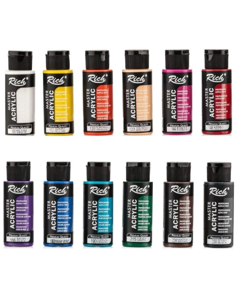 Rich Master Akrilik Boya Mastermix 12X60cc - 3