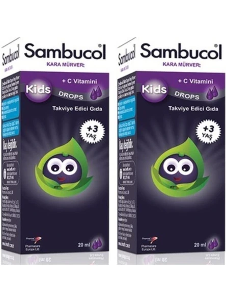 Sambucol Kids Drops 20 Ml 2'Li PAKET (SKT:02/2026) ürün görseli