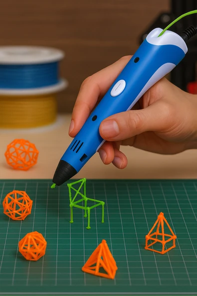 3d Çizim Yazıcı Kalemi Mavi-hayalinizdeki Çizimi Yapın - Resim 5