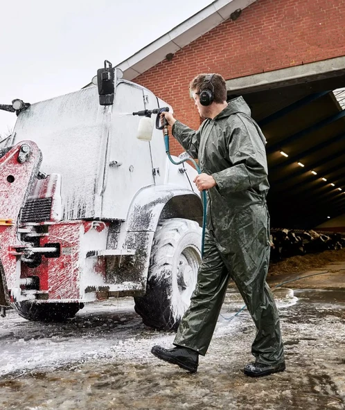 Su Geçirmez Boy Tulum Kapüşonlu Önü Fermuarlı Ve Patlı Yağmurluk Tulum - Resim 2