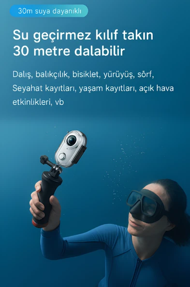 1080p 8MP WiFi Kablosuz Aksiyon Kamerası Açık Hava Sporları Için Sualtı Kılıflı 120 derece (BLACK) - Resim 6