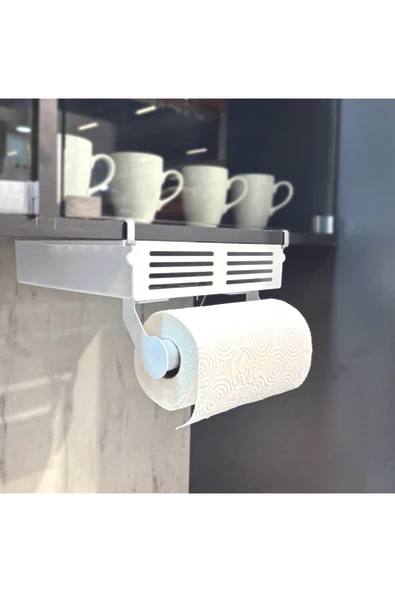 Prima Nova Rolf Mutfak Organizatör Rafı Kağıt Havluluk Beyaz 34,5 cm ürün görseli