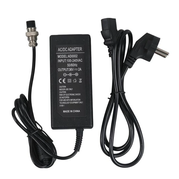 Powermaster 36 Volt 2 Amper 3 Pin Scooter Şarj Adaptörü AD0002 - Resim 4