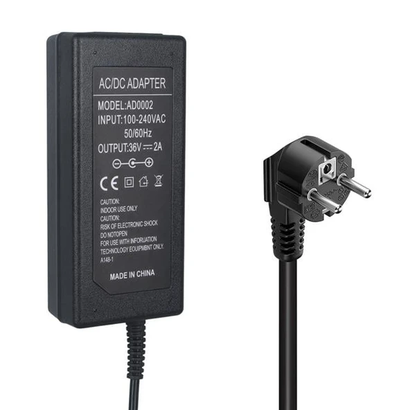 Powermaster 36 Volt 2 Amper 3 Pin Scooter Şarj Adaptörü AD0002 - Resim 2