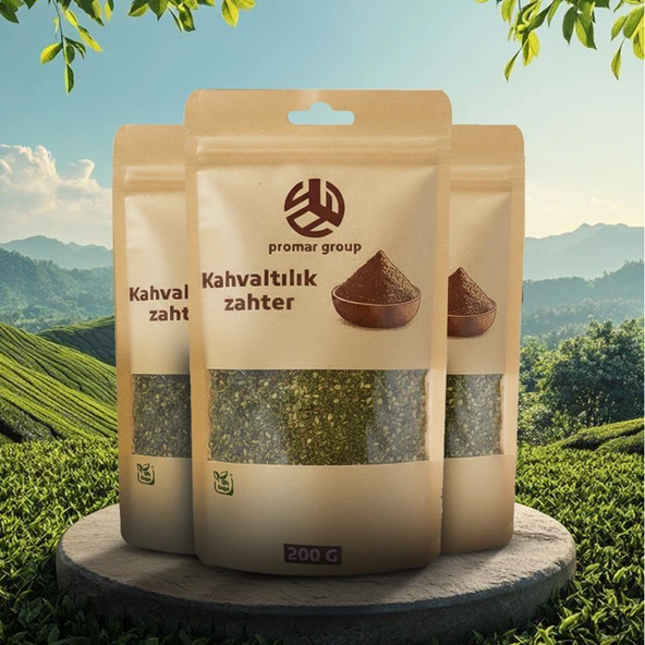 PROMAR DOĞAL KAHVALTILIK YEŞİL ZAHTER 200 GR X3 ADET ürün görseli
