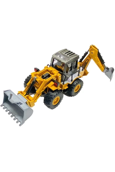 Oyuncak Model Metal Kepçe Dozer Excavatör Buldozer 30 cm Ön ve Arka Hareketli Kırılmaz Kepçe - Resim 2