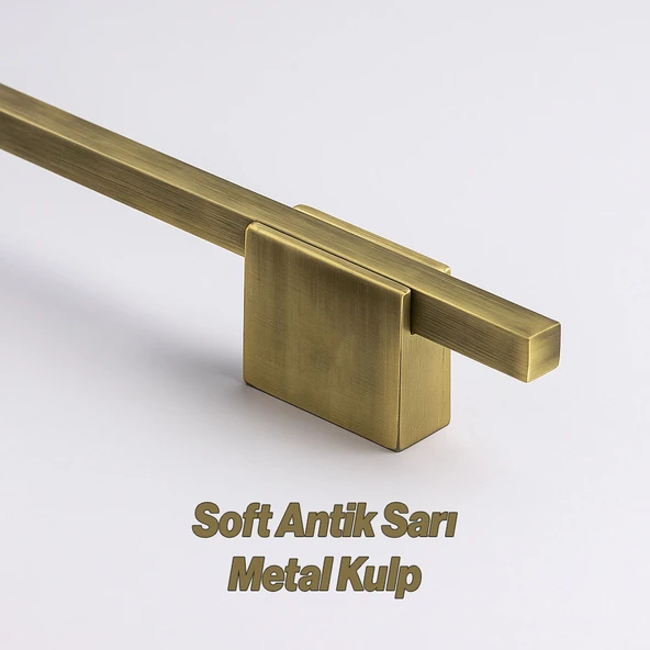 Boyut Soft Antik Sarı 288 mm Metal Dolap Çekmece Mobilya Kulbu Mutfak Dolabı Kapak Kulpları Mobilya - Resim 2
