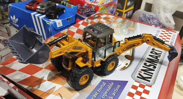 Oyuncak Model Metal Kepçe Dozer Excavatör Buldozer 30 cm Ön ve Arka Hareketli Kırılmaz Kepçe ürün görseli