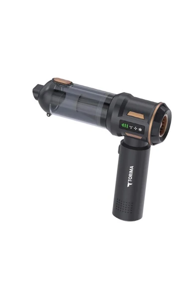 Torima LT-100 Siyah 4in1 Mini Çok Fonksiyonlu  Şarjlı Araç ve Ev Kullanımı İçin El Süpürgesi - Resim 4