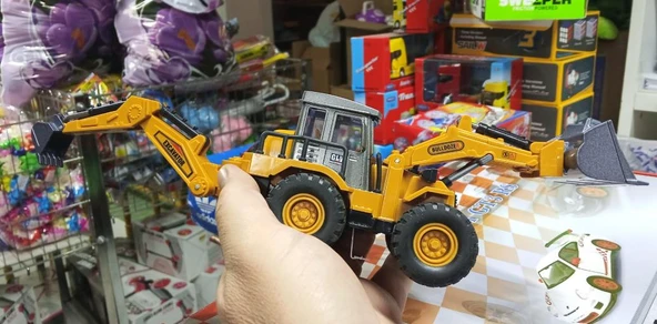 Oyuncak Model Metal Kepçe Dozer Excavatör Buldozer 30 cm Ön ve Arka Hareketli Kırılmaz Kepçe - Resim 5