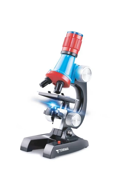 Torima TSM-01 Siyah LED Işıklı  Bilim Mikroskobu Seti 6-12 Yaş Çocuklar İçin - Resim 4