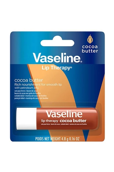 Vaseline Lip Therapy Dudak Bakım Kremi Cocoa Butter 4.8 gr ürün görseli