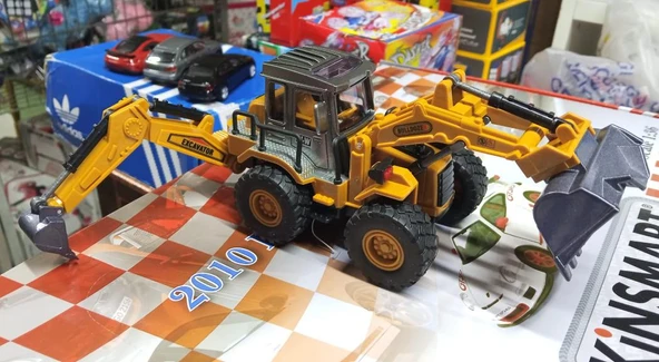 Oyuncak Model Metal Kepçe Dozer Excavatör Buldozer 30 cm Ön ve Arka Hareketli Kırılmaz Kepçe - Resim 3